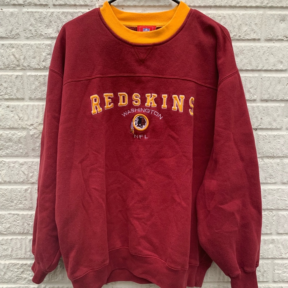 Vtg 90s Washington Redskins Crewneck Embroidered
